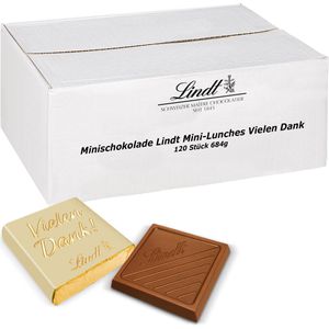 Lindt Minischokolade Mini-Lunches Vielen Dank, Minischokoladentäfelchen, 120 Stück, 684 g