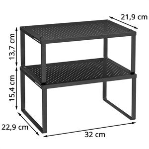 Produktbild für Küchenregal Songmics KCS001B01, schwarz, 2er Set