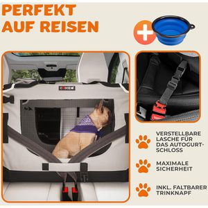 Produktbild für Tiertransportbox CADOCA Gr. L, aus Stoff