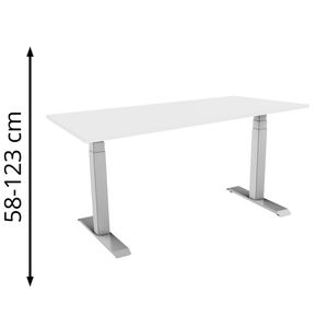 Schreibtisch Celexon eAdjust-58123, weiß / grau