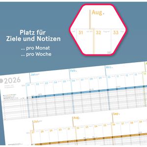 Produktbild für Urlaubsplaner weekview Projektplaner, Jahr 2026