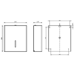 Produktbild für Toilettenpapierspender CWS 706600, ObjectLine System