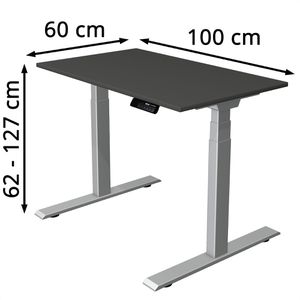 Produktbild für Schreibtisch Kerkmann Move 1 stable, anthrazit / silber