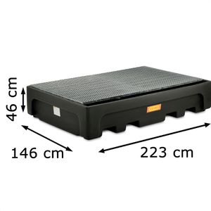 Produktbild für Auffangwanne CEMO 1100/2PE, 10949, aus Polyethylen
