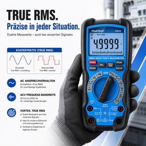 Produktbild für Multimeter PeakTech P 3454, digital, TRMS