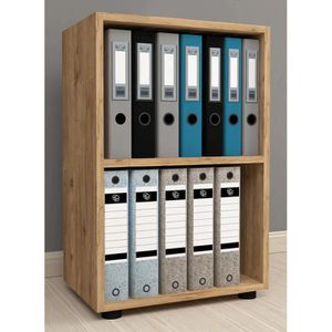 Produktbild für Aktenregal VCM Ulas 2-Fach, 918438, Holz