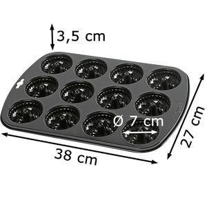 Produktbild für Backform Kaiser Inspiration, für 12 Gugelhupf-Muffins, Stahl