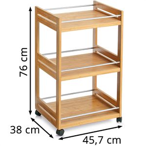 Produktbild für Badregal Zeller 13591, aus Holz, braun