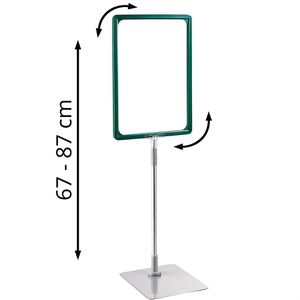 Produktbild für Infoständer Böttcher-AG aus Aluminium, grün, A4