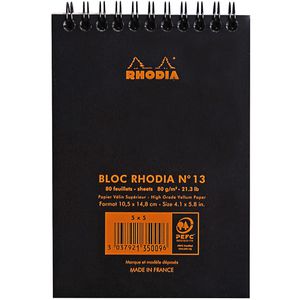 Produktbild für Notizblock Rhodia 135009C, schwarz, A6