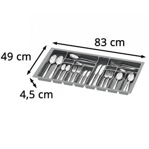 Produktbild für Besteckkasten Sossai Divio, anthrazit, aus Kunststoff