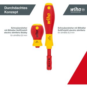 Produktbild für Schraubendreher Wiha Bit Set slimVario, 41231, Set