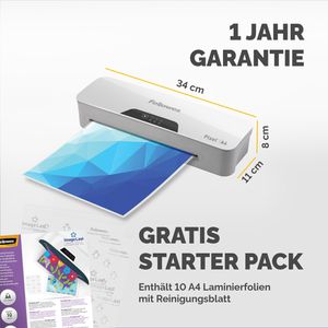 Produktbild für Laminiergerät Fellowes Lunar+ blau, mit 2 Rollen, A4