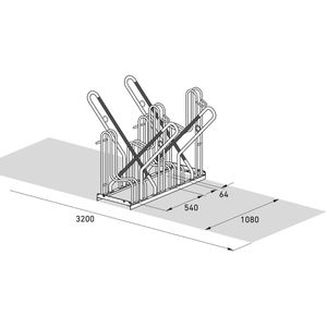 Produktbild für Fahrradständer WSM 4714 XBF, Bodenmontage / freistehend