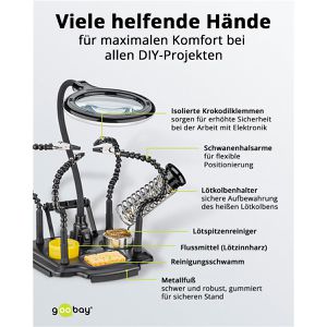 Produktbild für Löthilfe Goobay 76558, mit Lupe