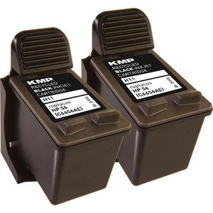 Produktbild für Tinte KMP H11D für HP 56, C6656AE, Doppelpack