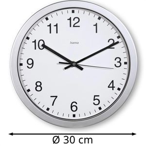 Produktbild für Wanduhr Hama Mallorca, Kunststoff, analog, Quarzuhr