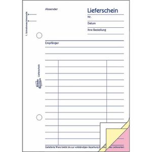 Produktbild für Lieferscheinbuch Zweckform 1723, A6