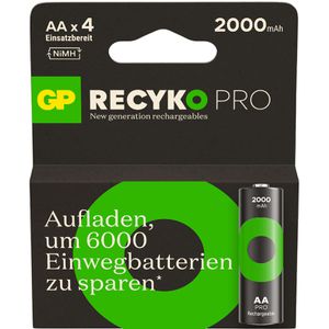 Produktbild für Akku GP Batteries ReCyko Pro, 1,2 V, 2000 mAh
