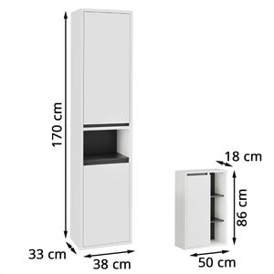 Produktbild für Badmöbel-Set Vicco Viola, weiß, 4-teilig
