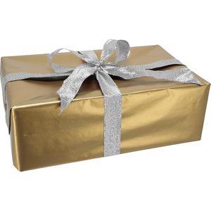 Produktbild für Geschenkband Präsent Weihnachten, silber