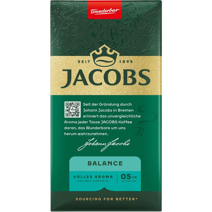 Jacobs Krönung Balance gemahlen 500g Kaffee Böttcher AG