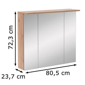 Produktbild für Spiegelschrank Schildmeyer Nora 142530, eiche