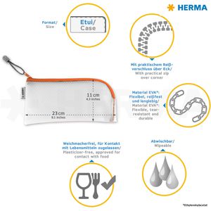 Produktbild für Reißverschlussbeutel Herma 20006, Universaltasche, 23 x 11 cm