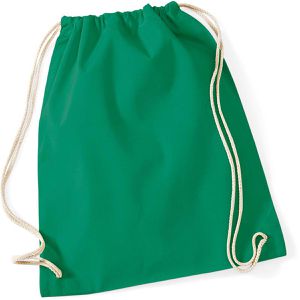 Produktbild für Turnbeutel Westford-Mill W110 Cotton Gymsac, kelly green