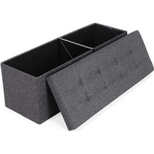 Produktbild für Sitztruhe Songmics dunkelgrau, 110 x 38 x 38cm
