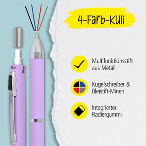 Produktbild für Multifunktionsstift Online Multipen 4-in-1, lila
