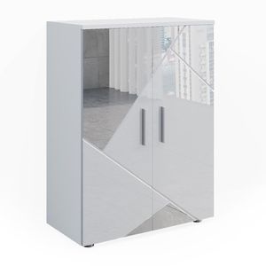 Badschrank Vicco Irma, mit 4 Füßen, weiß