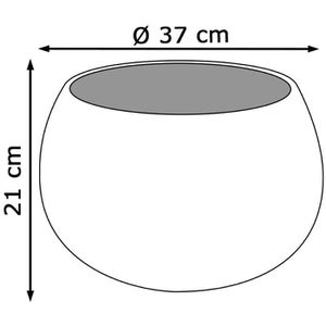 Produktbild für Übertopf Prosperplast Splofy Bowl, anthrazit, Ø 37 x 21 cm
