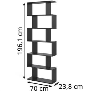 Produktbild für Bücherregal Vicco Levio, schwarz