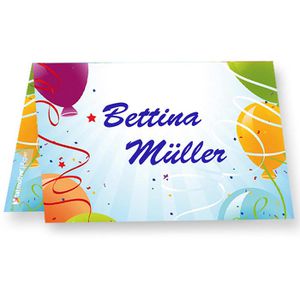 Produktbild für Tischkarten tatmotive 97368, bunte Luftballons