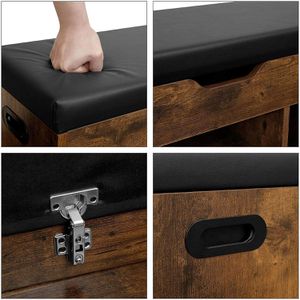 Produktbild für Schuhbank Vasagle LHS30BX, vintage braun, aus Holz