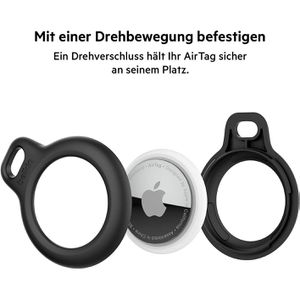 Belkin Airtag-Hülle Secure MSC002btBK, Kunststoff, Böttcher – schwarz, AG 2 Stück