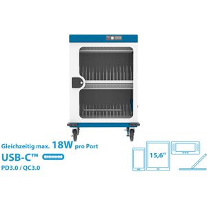 Produktbild für Tabletwagen Good-Connections GEMMA T32C, blau / weiß