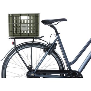 Produktbild für Fahrradkorb Basil Fahrradkiste M, moosgrün, Kunststoff, 30 l