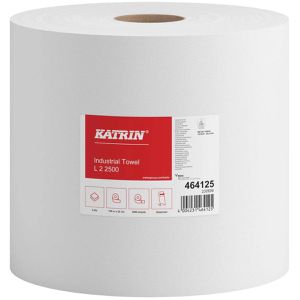 Produktbild für Putztuchrolle Katrin Plus L 2, 464125, aus Zellstoff, weiß