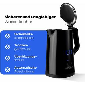 Produktbild für Wasserkocher Proficook PC-WKS 1243, schwarz