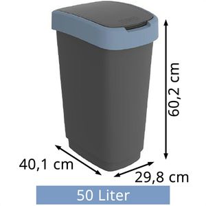 Produktbild für Mülleimer Rotho Twist 1754506161, blau