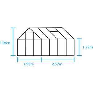 Produktbild für Gewächshaus Halls Popular 86 schwarz, 5 m² Fläche