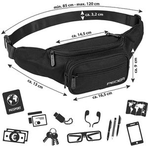 Produktbild für Bauchtasche Pedea Trend Gr. M, 60065001, Polyester, schwarz