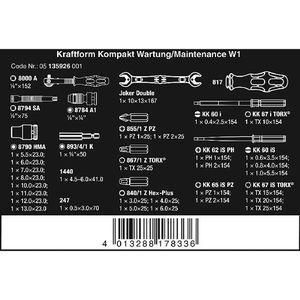 Produktbild für Schraubendreher Wera Kraftform Kompakt W 1, Set