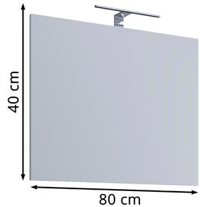 Produktbild für Wandspiegel VCM Badinos 914884, rechteckig