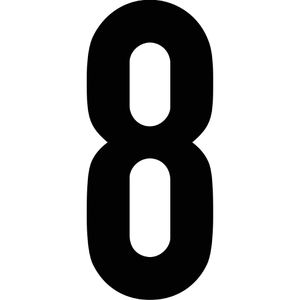 Hausnummer RZB 99223.013.8, schwarz aus Kunststoff