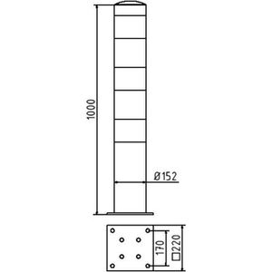Produktbild für Rammschutzpoller Schake 40153B, für Außenbereich