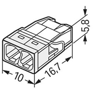Produktbild für Verbindungsklemme Wago Compact, 2273-202, 2 Leiter