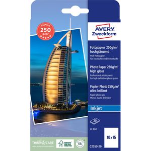 Produktbild für Fotopapier Zweckform C2550-20 Premium, für Inkjet, 10 x 15 cm